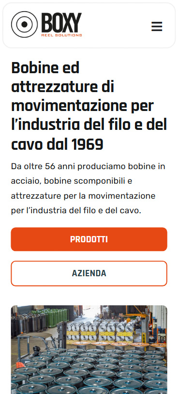 realizzazione sito web per BOXY SPA